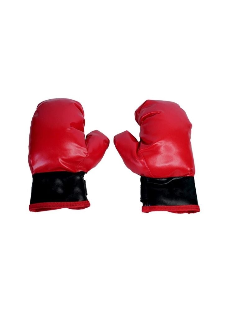 بريميم حزام بطولة المصارعة للأطفال مع مجموعة قفازات الملاكمة - حزام بطولة على طراز WWE وقفازات ملاكمة حمراء للعب التخيلي - Image 3